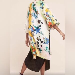 Anthropologie Multicolor Floral kimono nwot